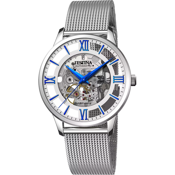 OROLOGIO FESTINA AUTOMATICO F20534/1 ARGENTO CINTURINO IN ACCIAIO, UOMO