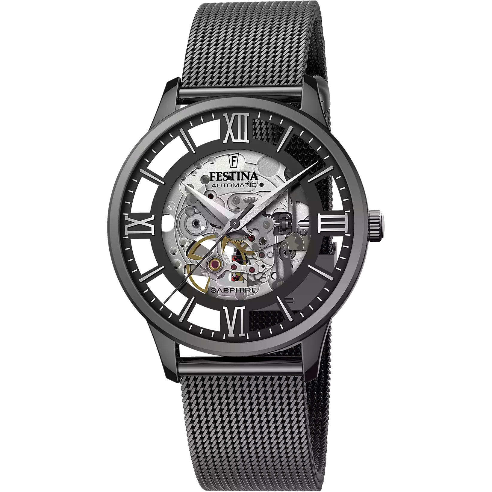 OROLOGIO FESTINA AUTOMATIC F20535/1 NERO BRACCIALE IN ACIAIO, UOMO
