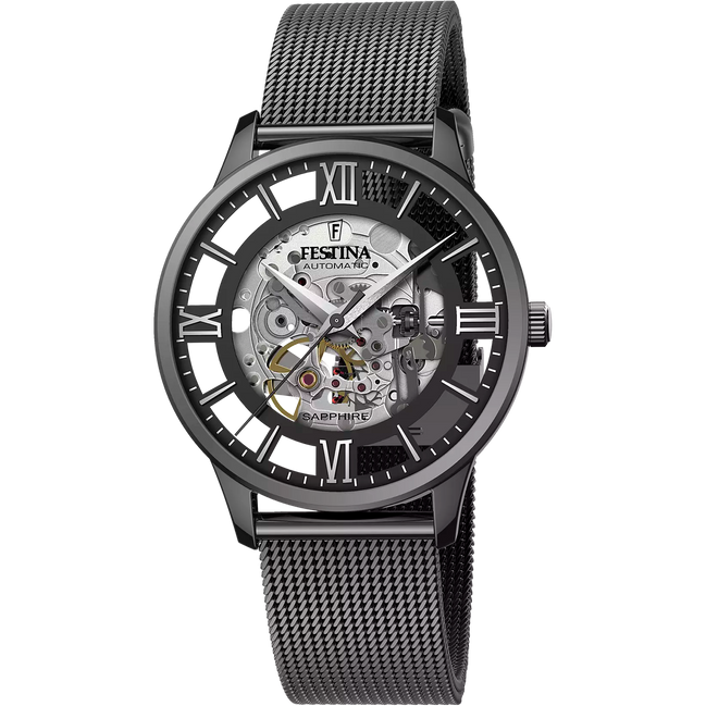 OROLOGIO FESTINA AUTOMATIC F20535/1 NERO BRACCIALE IN ACIAIO, UOMO