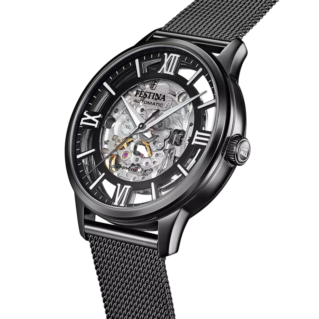 OROLOGIO FESTINA AUTOMATIC F20535/1 NERO BRACCIALE IN ACIAIO, UOMO
