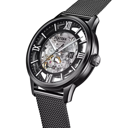 OROLOGIO FESTINA AUTOMATIC F20535/1 NERO BRACCIALE IN ACIAIO, UOMO