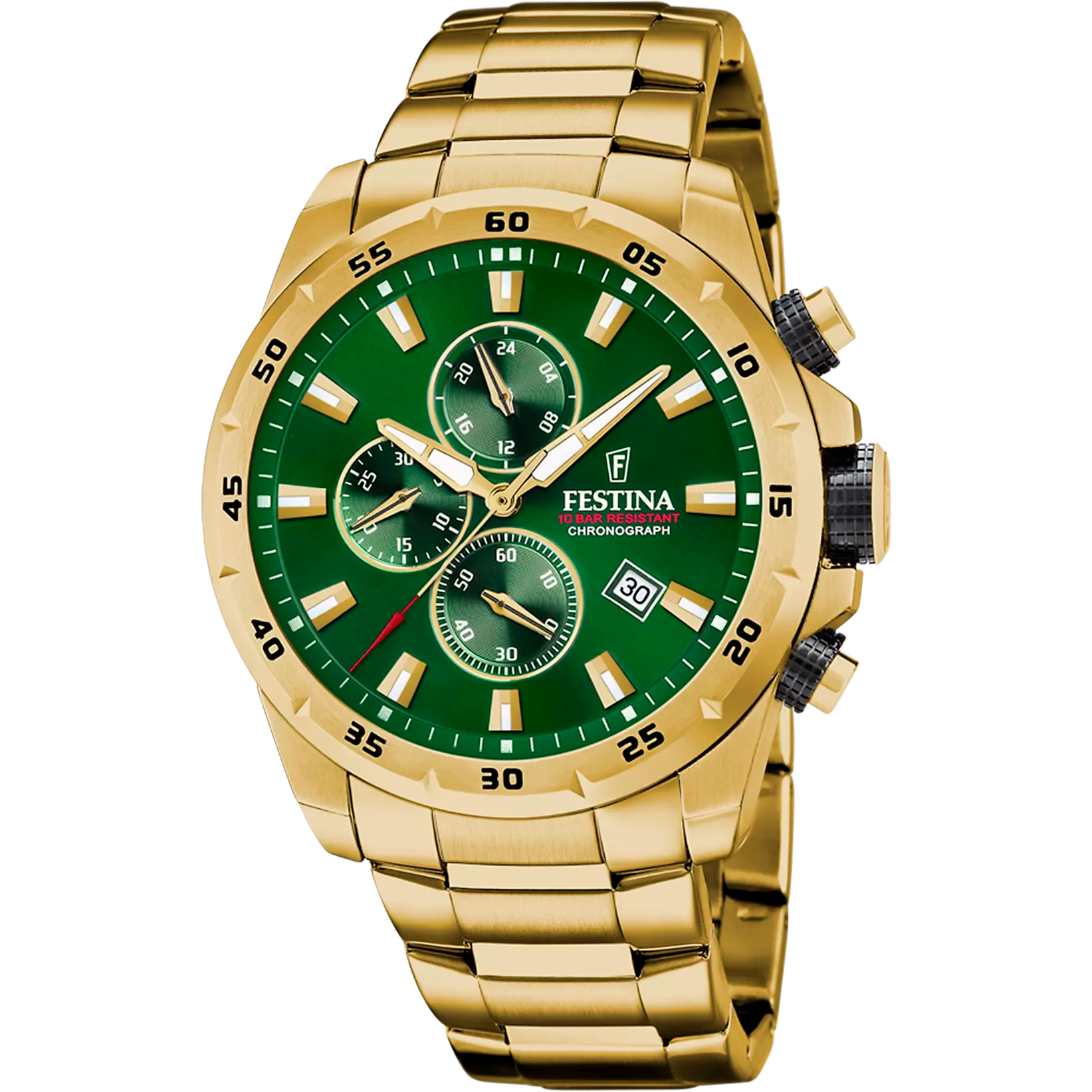 Festina Sport Chrono orologio uomo golden/verde F20541/3