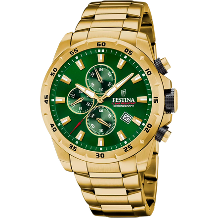 Festina Sport Chrono orologio uomo golden/verde F20541/3