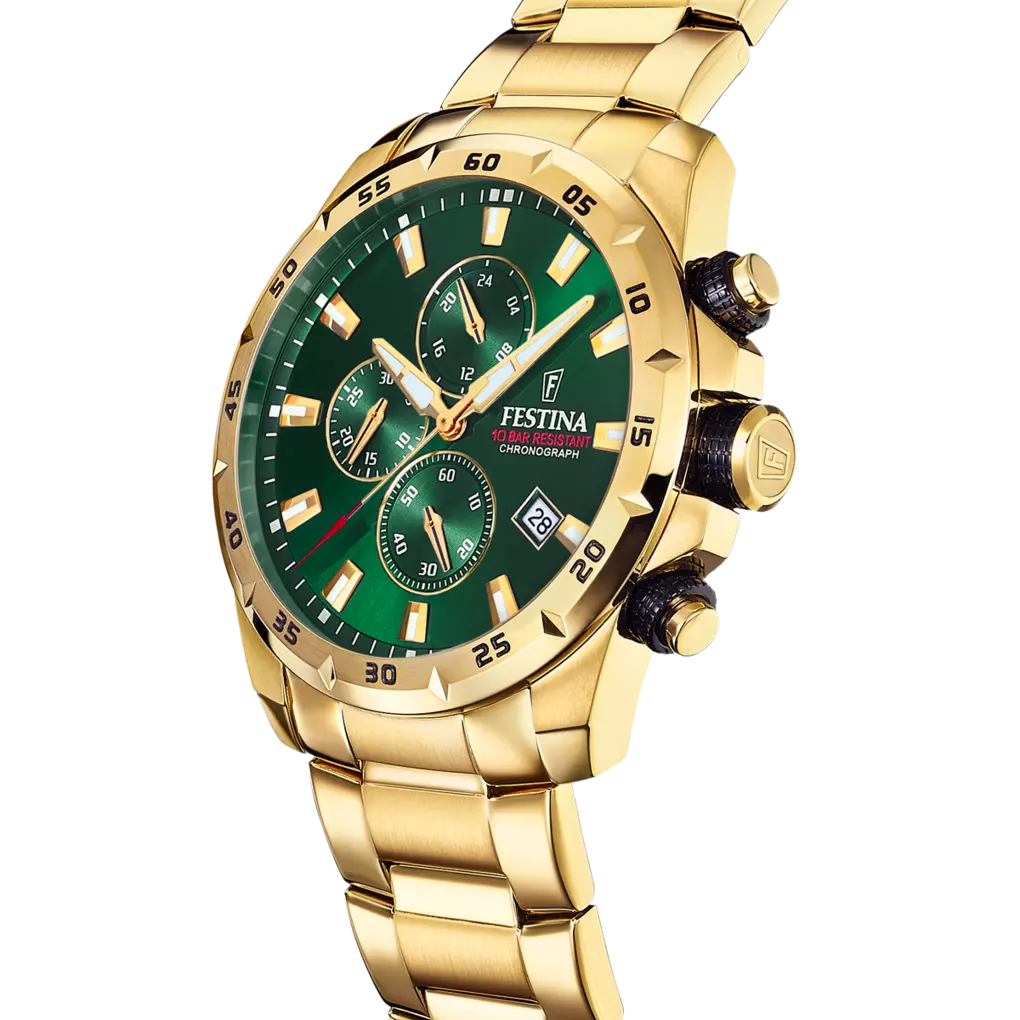 Festina Sport Chrono orologio uomo golden/verde F20541/3