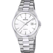OROLOGIO FESTINA CLASSICS F20552/2 BIANCO BRACCIALE IN ACIAIO, UOMO