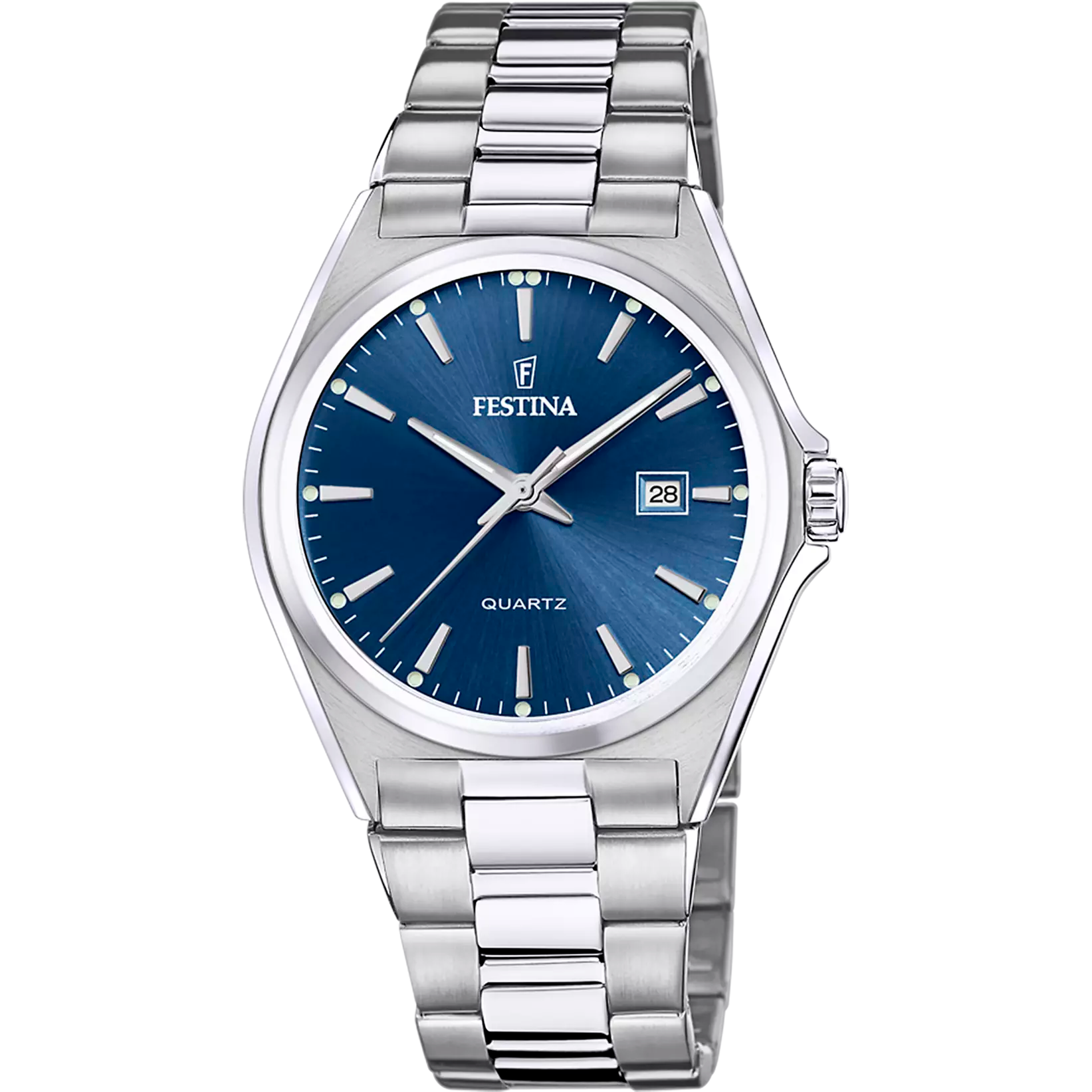OROLOGIO FESTINA CLASSICO IN ACCIAIO F20552/3 BLU CON CINTURINO IN ACCIAIO, UOMO