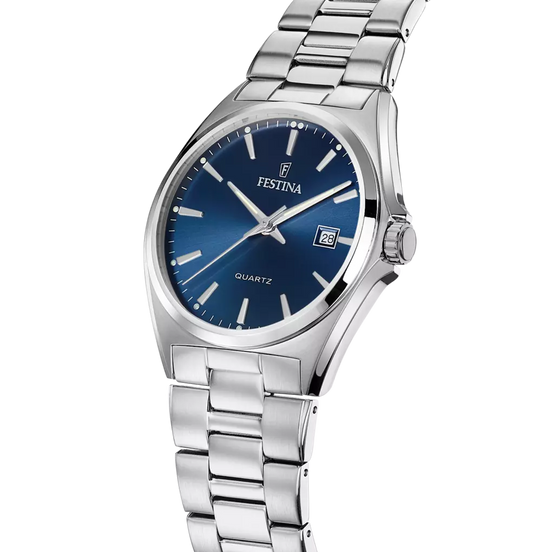 OROLOGIO FESTINA CLASSICO IN ACCIAIO F20552/3 BLU CON CINTURINO IN ACCIAIO, UOMO