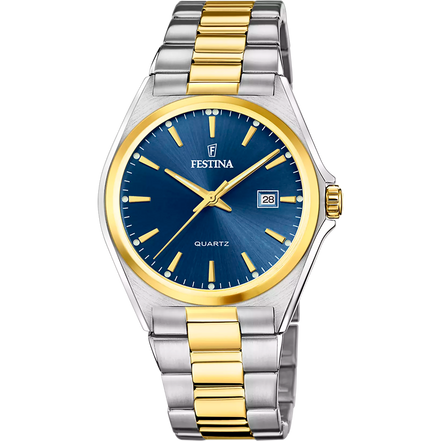 OROLOGIO FESTINA CLASSICO IN ACCIAIO F20554/4 BLU CON CINTURINO IN ACCIAIO, UOMO