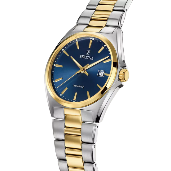 OROLOGIO FESTINA CLASSICO IN ACCIAIO F20554/4 BLU CON CINTURINO IN ACCIAIO, UOMO