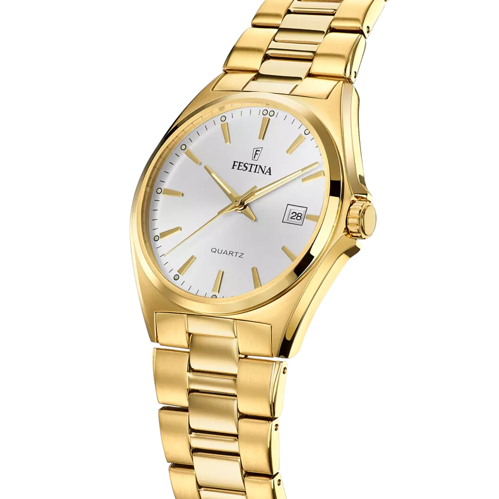OROLOGIO FESTINA IN ACCIAIO CLASSICO F20555/2 BIANCO CINTURINO IN ACCIAIO, UOMO