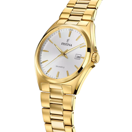 OROLOGIO FESTINA IN ACCIAIO CLASSICO F20555/2 BIANCO CINTURINO IN ACCIAIO, UOMO