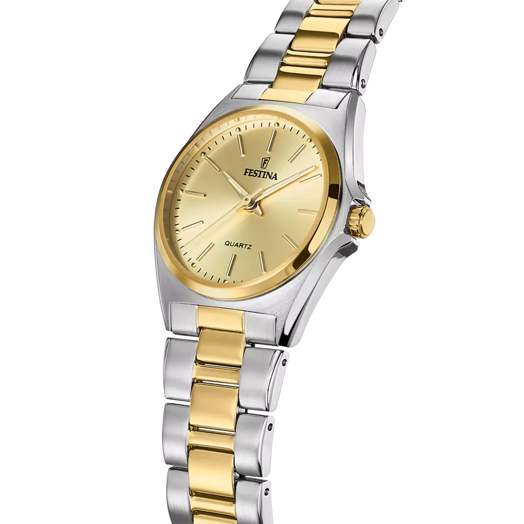 OROLOGIO FESTINA IN ACCIAIO CLASSICO F20556/3 CON CINTURINO IN ACCIAIO, DONNA. COLORE CHAMPAGNE.