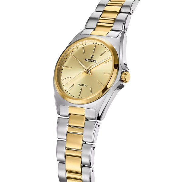 OROLOGIO FESTINA IN ACCIAIO CLASSICO F20556/3 CON CINTURINO IN ACCIAIO, DONNA. COLORE CHAMPAGNE.