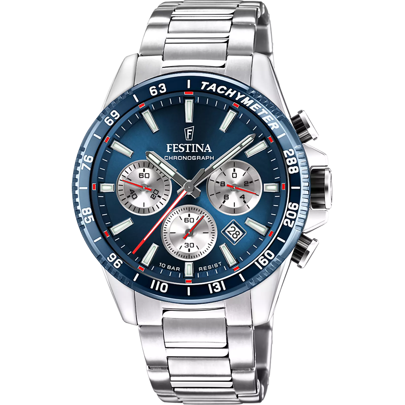 Festina Timeless orologio cronografo uomo silver/blu F20560/2