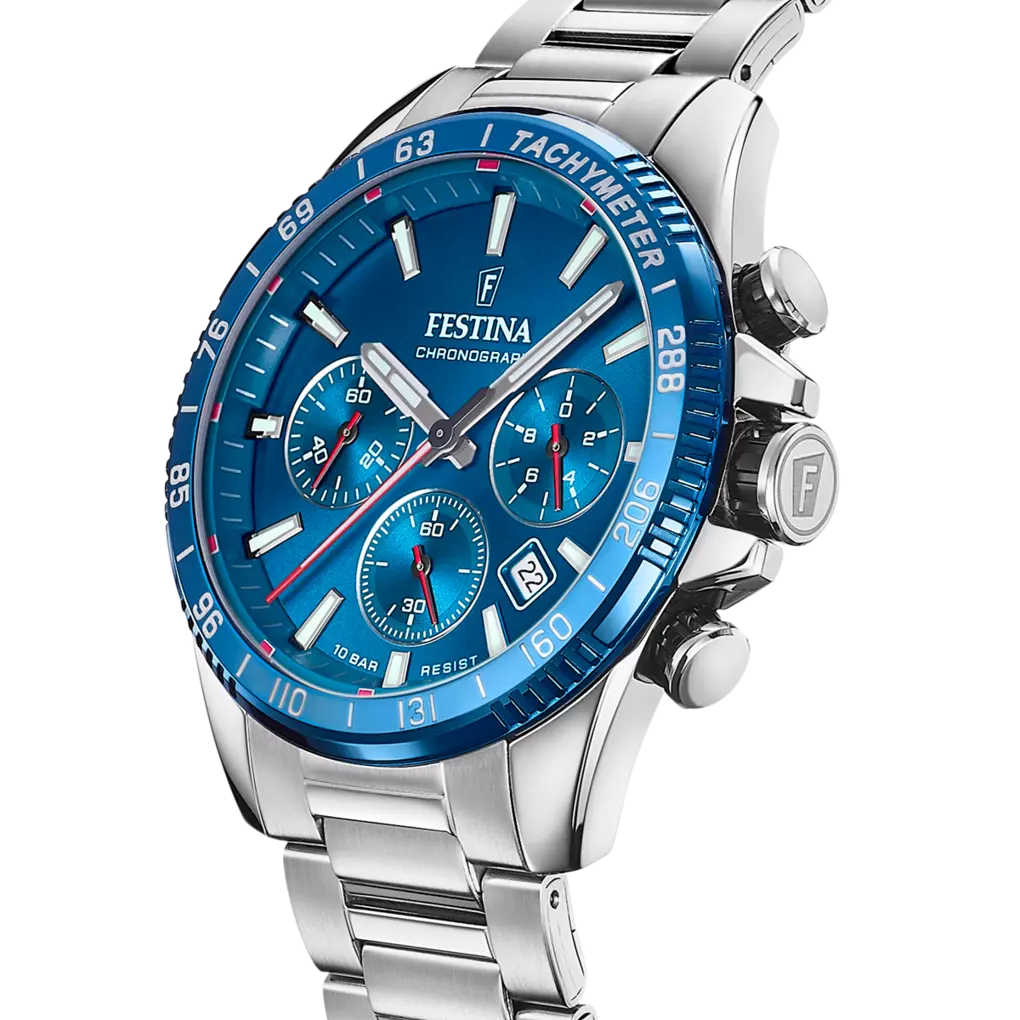 OROLOGIO FESTINA F20560/3 BLU CON CINTURINO IN ACCIAIO, UOMO