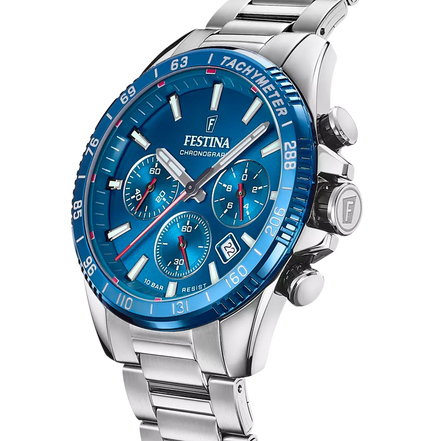 OROLOGIO FESTINA F20560/3 BLU CON CINTURINO IN ACCIAIO, UOMO