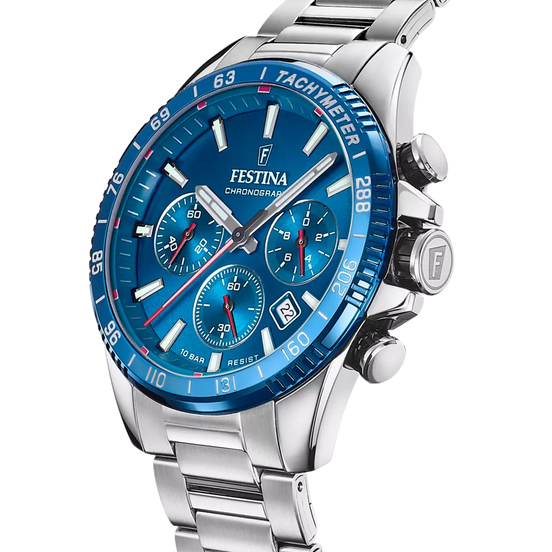 OROLOGIO FESTINA F20560/3 BLU CON CINTURINO IN ACCIAIO, UOMO