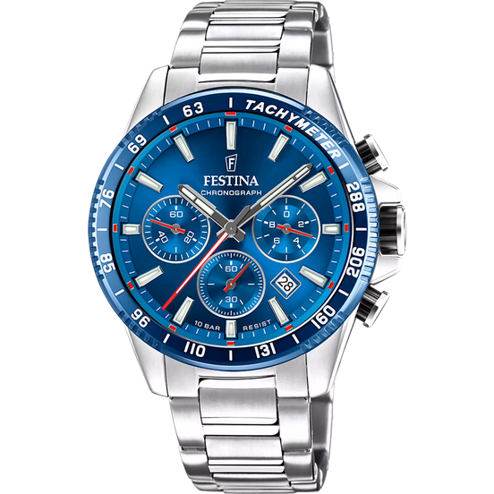 OROLOGIO FESTINA F20560/3 BLU CON CINTURINO IN ACCIAIO, UOMO