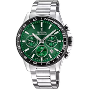 OROLOGIO FESTINA F20560/4 VERDE CON CINTURINO IN ACCIAIO, UOMO
