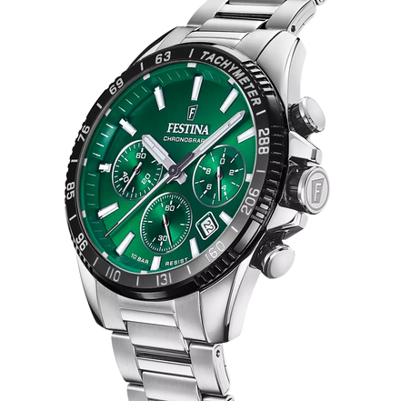 OROLOGIO FESTINA F20560/4 VERDE CON CINTURINO IN ACCIAIO, UOMO