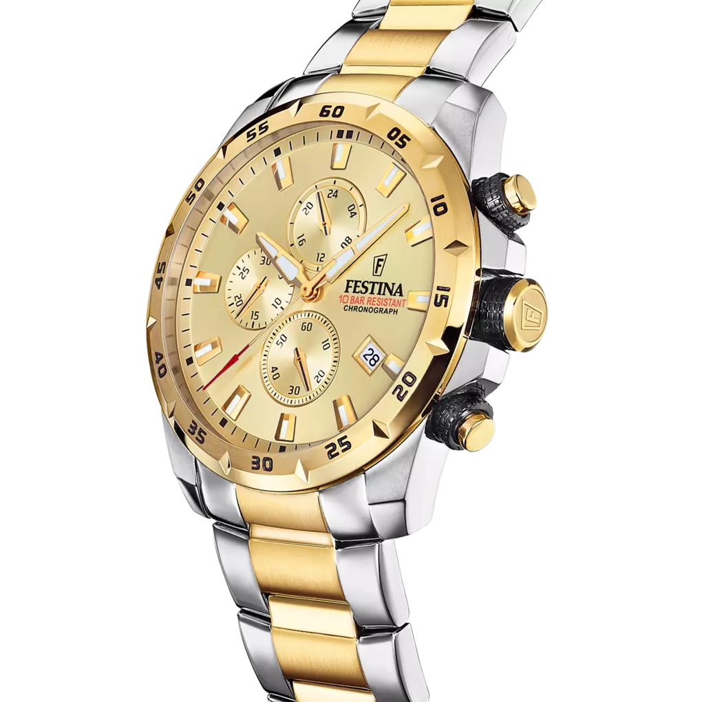 OROLOGIO FESTINA F20562/1 CON CINTURINO IN ACCIAIO COLOR CHAMPAGNE, UOMO