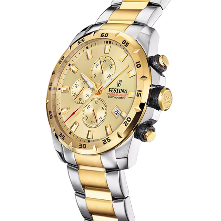 OROLOGIO FESTINA F20562/1 CON CINTURINO IN ACCIAIO COLOR CHAMPAGNE, UOMO