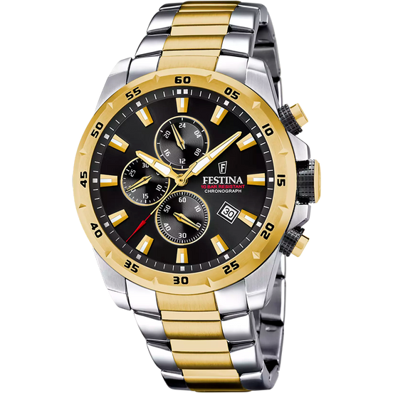 Festina orologio nero bracciale in acciaio uomo F20562/4