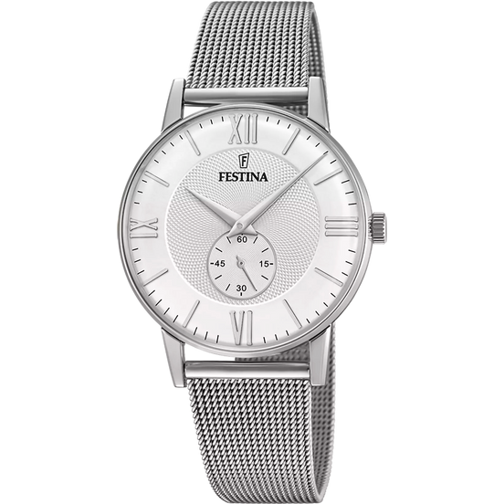 OROLOGIO FESTINA F20568/2 ARGENTO BRACCIALE IN ACCIAIO