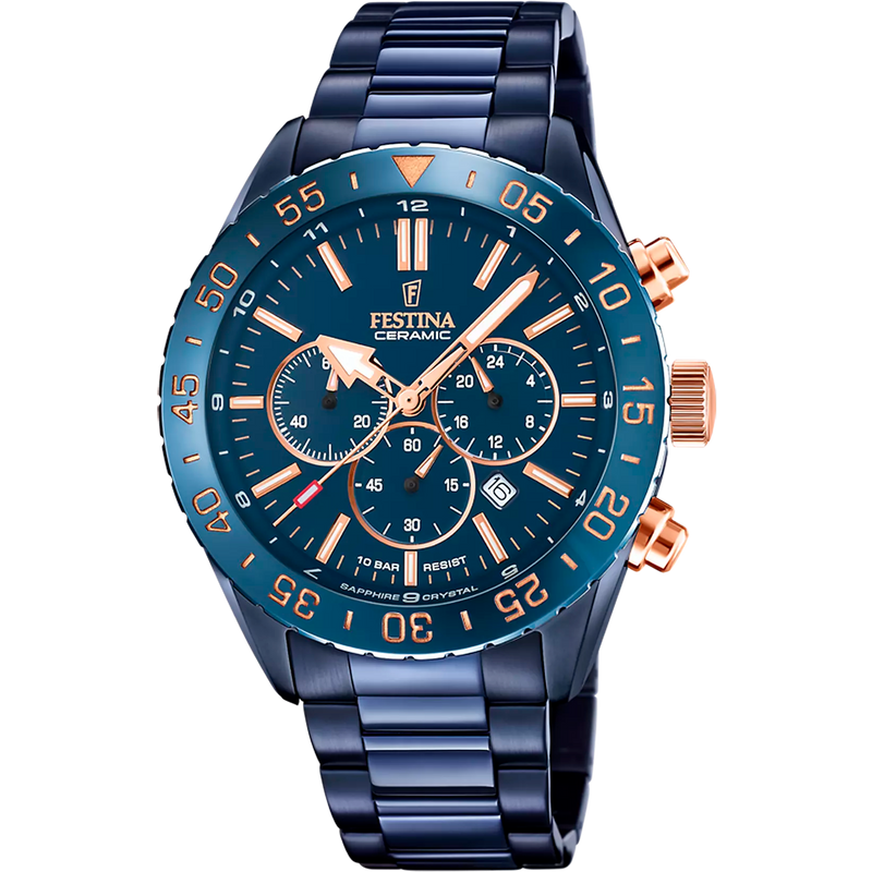 Festina Ceramic orologio cronografo uomo blu F20576/1