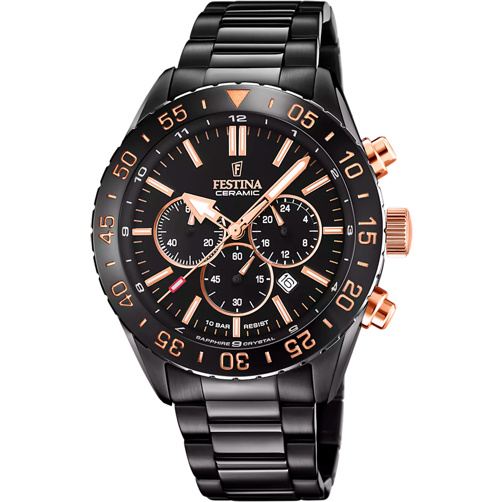 Festina Ceramic orologio cronografo uomo nero F20577/1
