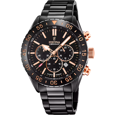 Festina Ceramic orologio cronografo uomo nero F20577/1