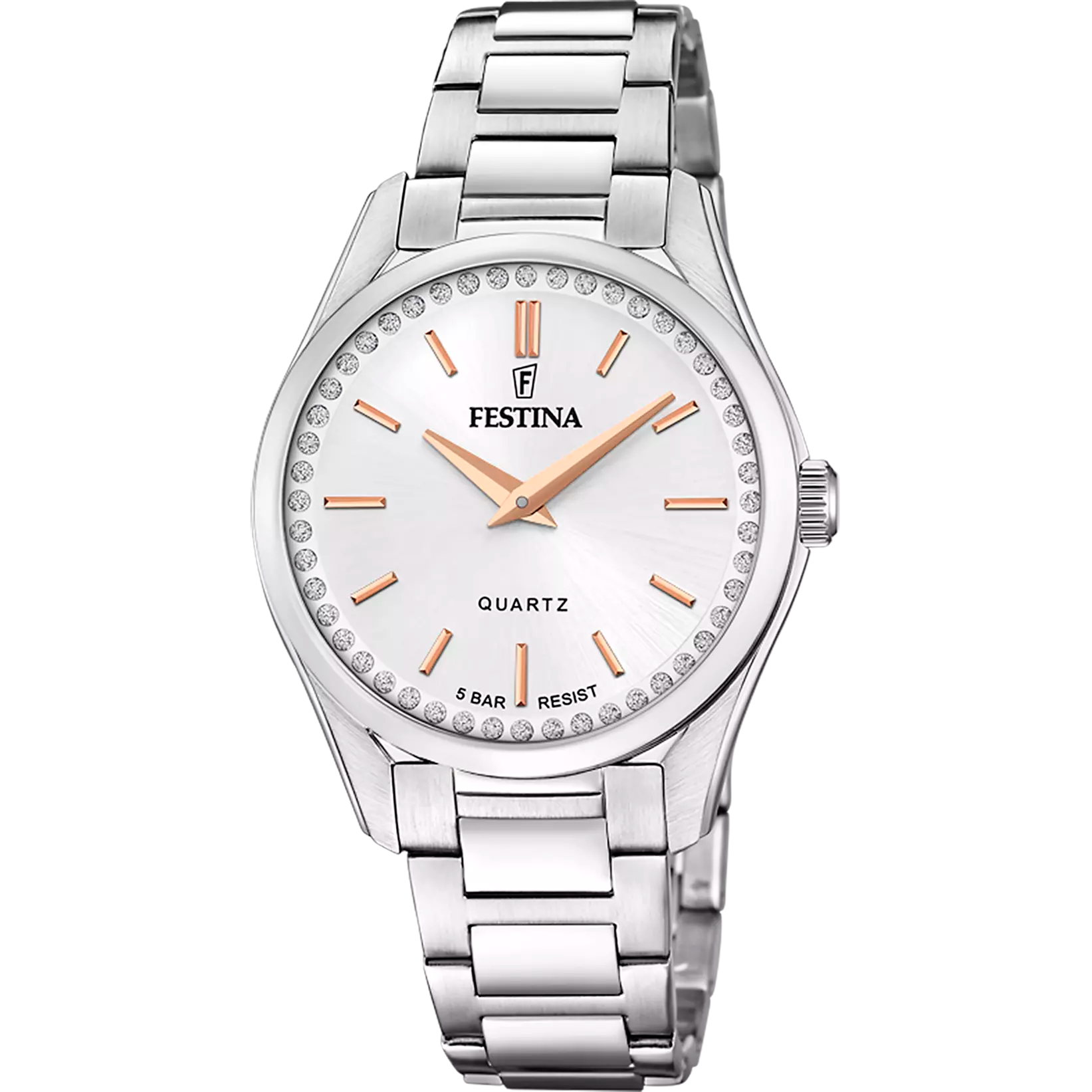 OROLOGIO FESTINA MADEMOISELLE F20583/1 GRIGIO ARGENTO CINTURINO IN ACCIAIO, DONNA