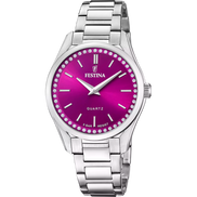 OROLOGIO FESTINA MADEMOISELLE F20583/2 BORDEAUX BRACCIALE IN ACIAIO, DONNA