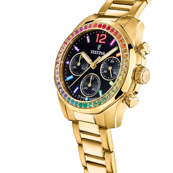 OROLOGIO FESTINA F20609/3 NERO CON CINTURINO IN ACCIAIO, DONNA