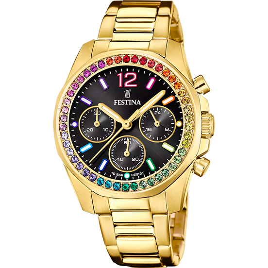 OROLOGIO FESTINA F20609/3 NERO CON CINTURINO IN ACCIAIO, DONNA