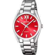 OROLOGIO FESTINA F20622/B COLLEZIONE ALLEGRIA, CINTURINO IN ACCIAIO ROSSO, DONNA.