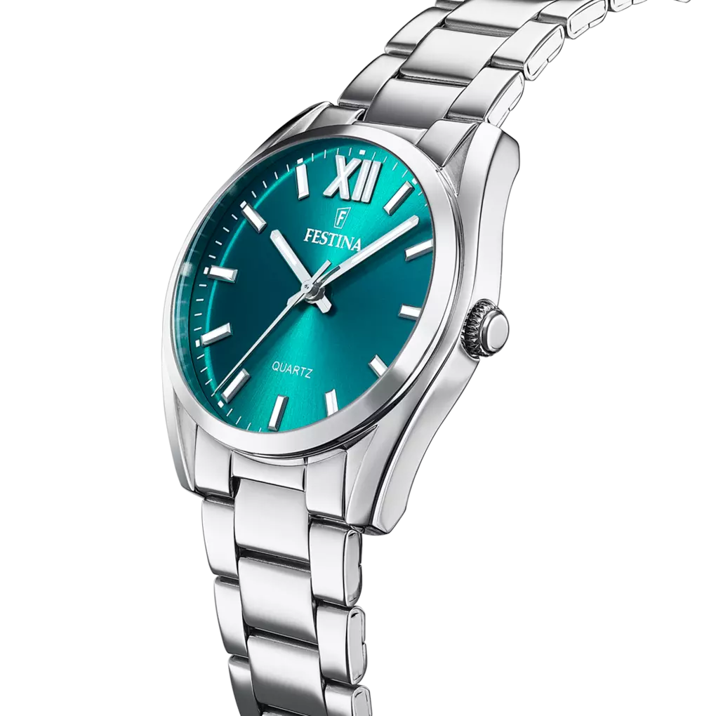 OROLOGIO FESTINA F20622/C COLLEZIONE ALLEGRIA, CINTURINO IN ACCIAIO VERDE, DONNA.