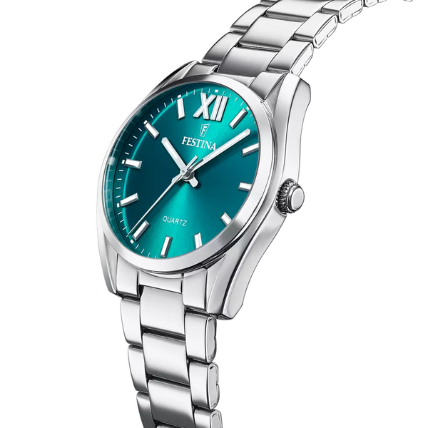 OROLOGIO FESTINA F20622/C COLLEZIONE ALLEGRIA, CINTURINO IN ACCIAIO VERDE, DONNA.