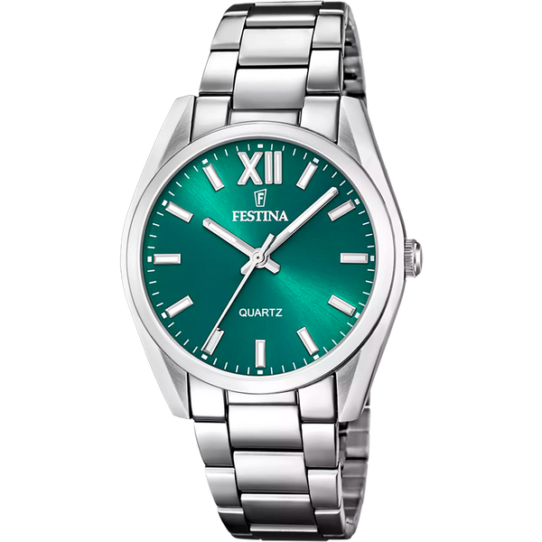 OROLOGIO FESTINA F20622/C COLLEZIONE ALLEGRIA, CINTURINO IN ACCIAIO VERDE, DONNA.