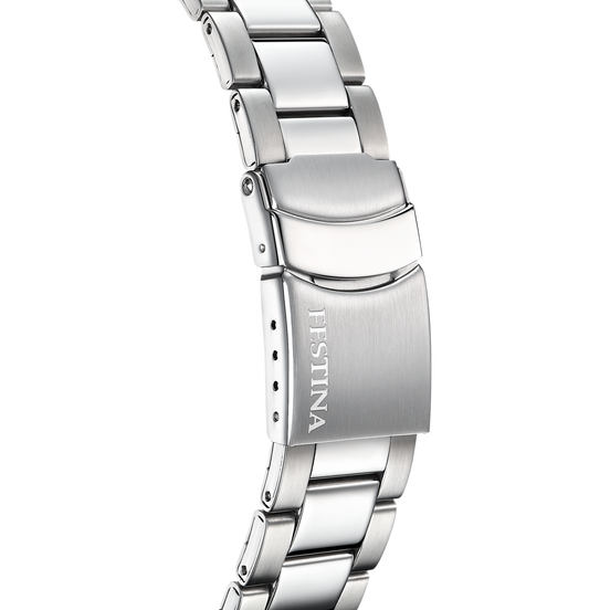 OROLOGIO FESTINA F20623/4 NERO CINGHIA ACCIAIO INOSSIDABILE 316L, UOMO