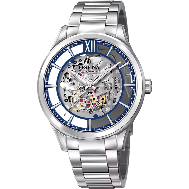 OROLOGIO FESTINA F20630/3 BLU CON CINTURINO IN ACCIAIO INOSSIDABILE 316L, UOMO.