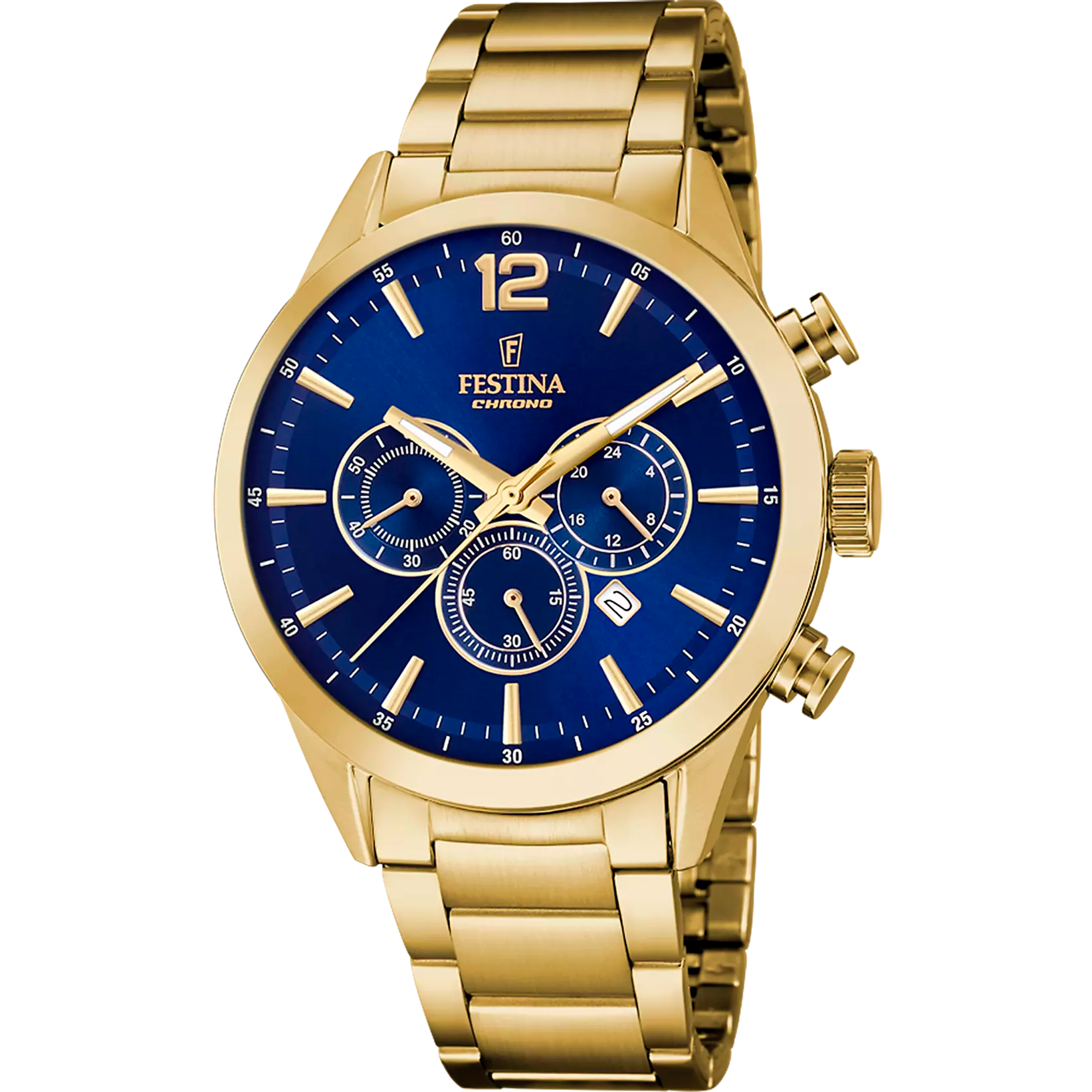 FESTINA - OROLOGIO  TIMELESS CRONOGRAFO F20633/2 BLU CON CINTURINO IN ACCIAIO INOSSIDABILE 316L