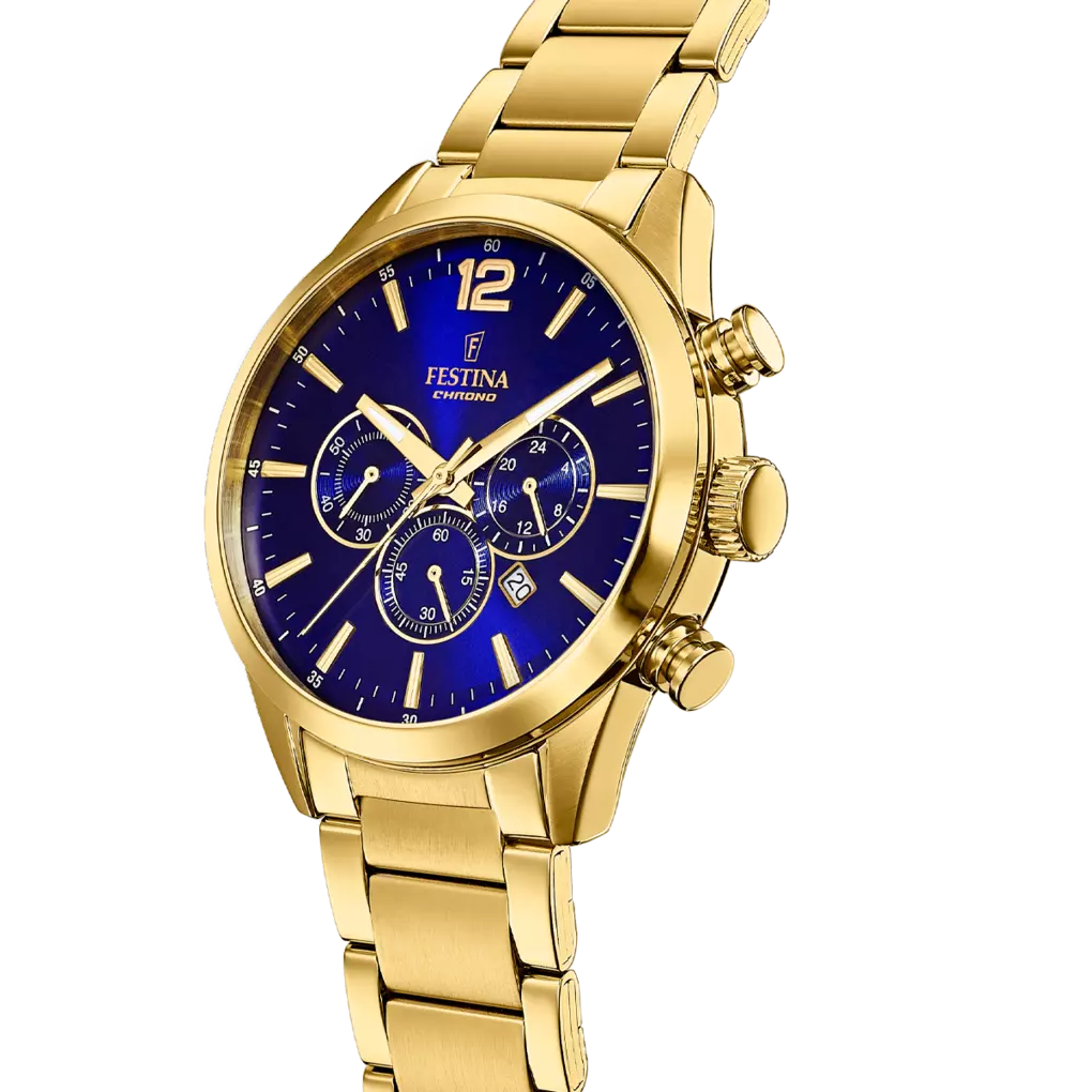 FESTINA - OROLOGIO  TIMELESS CRONOGRAFO F20633/2 BLU CON CINTURINO IN ACCIAIO INOSSIDABILE 316L