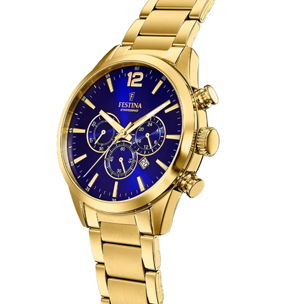 FESTINA - OROLOGIO  TIMELESS CRONOGRAFO F20633/2 BLU CON CINTURINO IN ACCIAIO INOSSIDABILE 316L