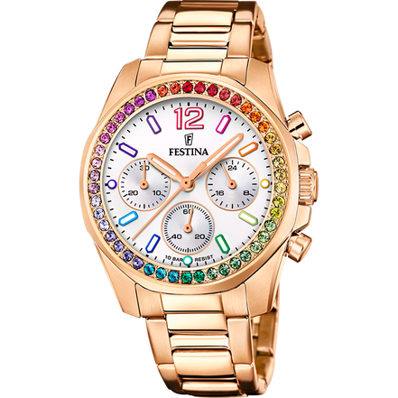 OROLOGIO FESTINA RAINBOW F20639/2 CON CINTURINO IN ACCIAIO, DONNA