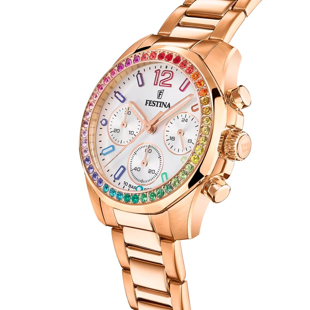 OROLOGIO FESTINA RAINBOW F20639/2 CON CINTURINO IN ACCIAIO, DONNA