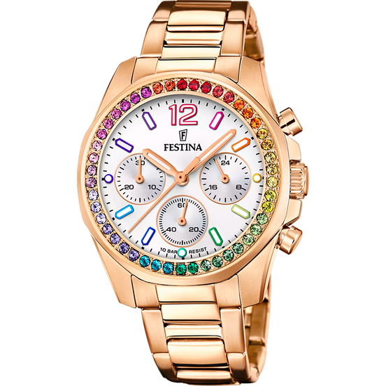 OROLOGIO FESTINA RAINBOW F20639/2 CON CINTURINO IN ACCIAIO, DONNA