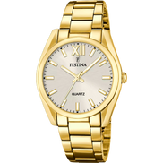FESTINA - OROLOGIO F20640/1 CHAMPAGNE CINTURINO IN ACCIAIO INOSSIDABILE 316L