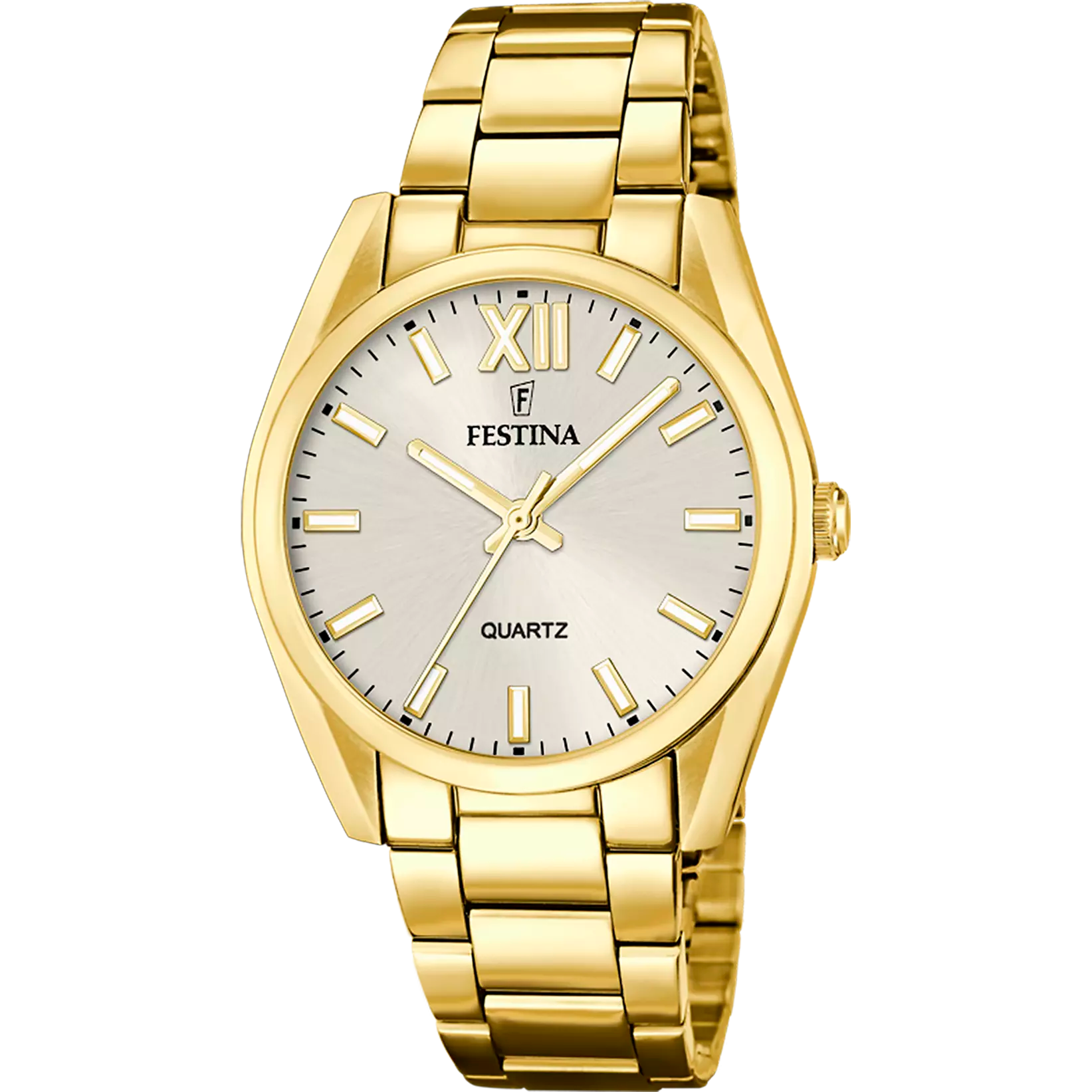 FESTINA - OROLOGIO F20640/1 CHAMPAGNE CINTURINO IN ACCIAIO INOSSIDABILE 316L