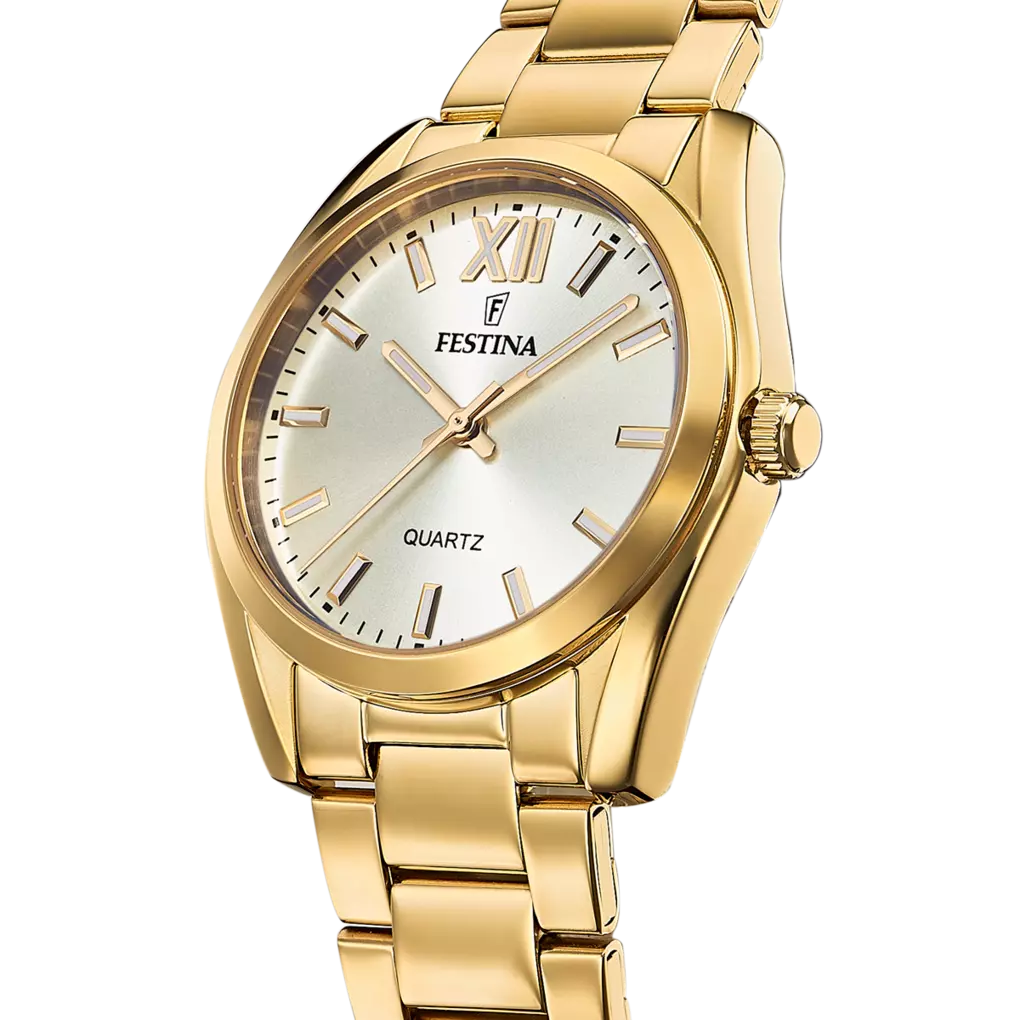 FESTINA - OROLOGIO F20640/1 CHAMPAGNE CINTURINO IN ACCIAIO INOSSIDABILE 316L